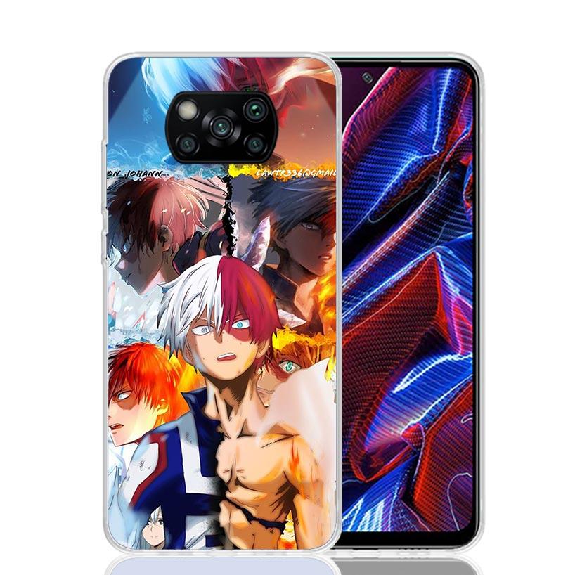 My Hero Todoroki Shoto Case Phone Cover for Xiaomi Redmi Note 10 9 9S 8 8T 7 5 Pro Mi 12T 11T 10T 9T 12 11 Lite A3 A2 Trend Fund