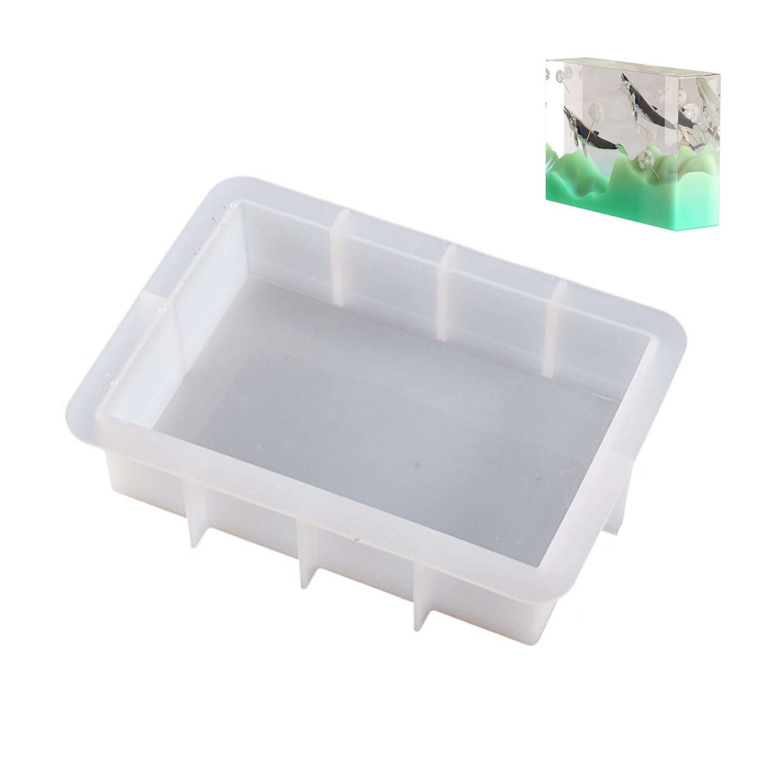 

Силиконовая прямоугольная форма ручной работы для работы с эпоксидной смолой, силиконовые формы большого размера для изготовления 3D-декора и подарков S