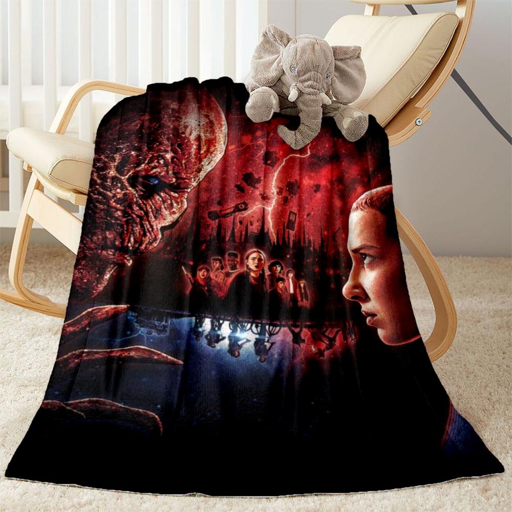 Stranger Things Blanket Suitable for sofas,travel, living rooms also a good gift for friends and family Suitable for all seasons.