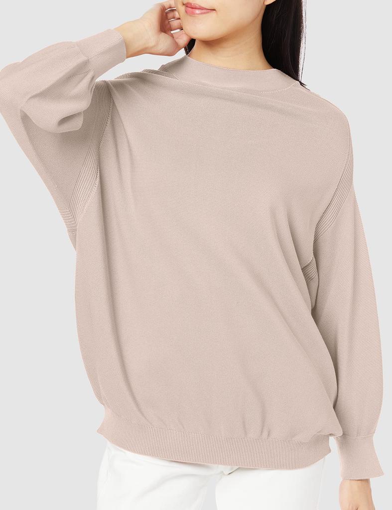 Equo Whole Garment Banzai PO Pullover Light Size M Women's Sweater, Greige,