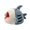 Warm Cats Bed Cave House for Indoor Cats Self-Warming Beds Cute Shark Shape Tent for Small Dog Non Slip Bottom