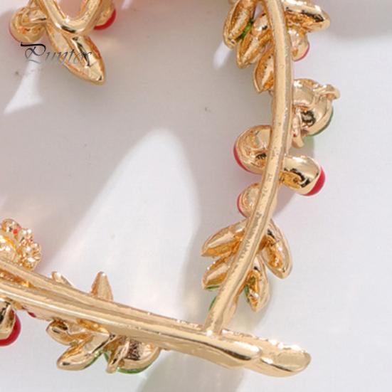 Vintage Oil Drop Mimosa Fruit Brooch Love Wreath Corsage Shiny Rhinestones Clothes Hat Badge Mother Day Gift