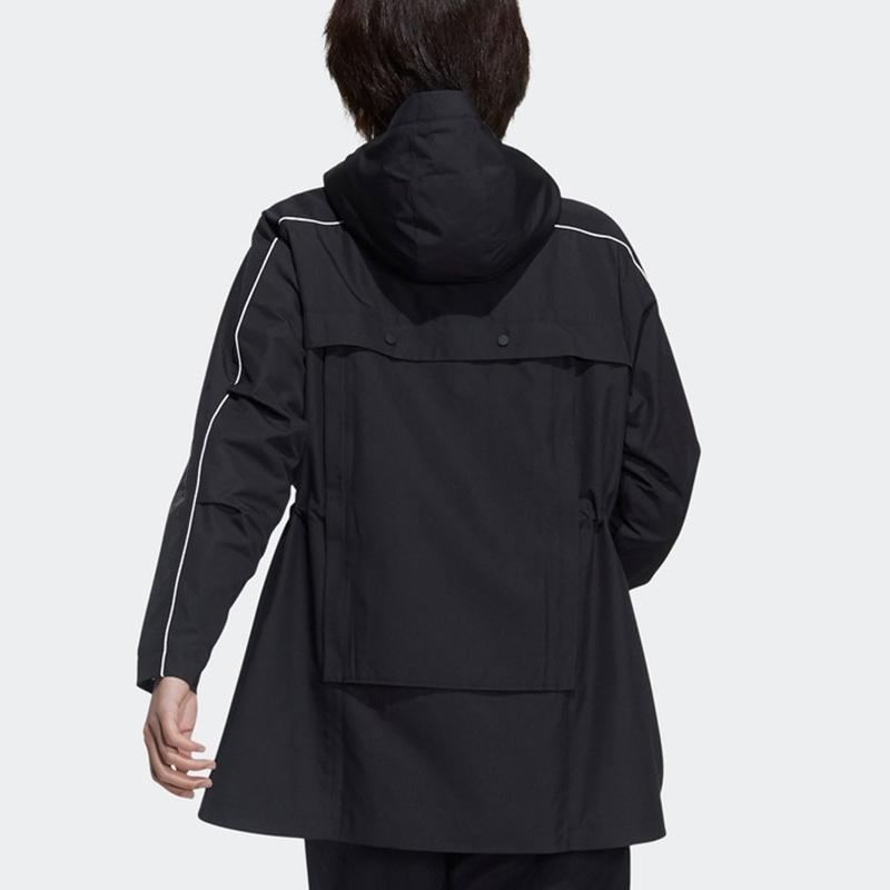 Adidas CNY Series Warm Woven Fleece-Lined Hooded Jacket Women Jacket Black GP0625