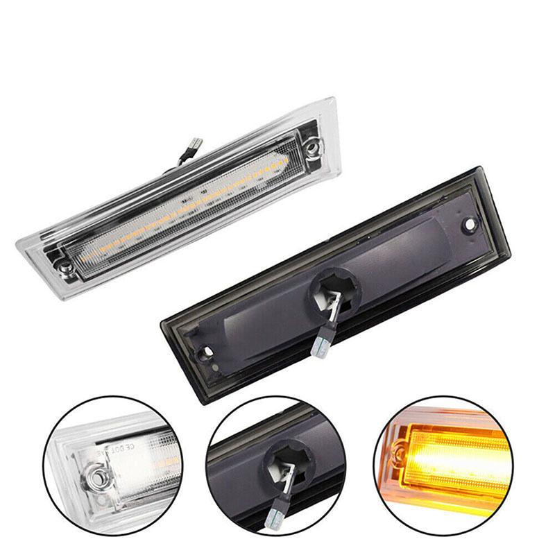 1 Pair Car Exterior LED Front Side Marker Lights Warning Lamp Turn Signal Lens For GMC SUBURBAN JIMMY PICKUP CHEVROLET SUBURBAN