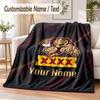 Custom Text Flannel Blanket Queensland Maroons Print Warm Cozy Blanket Home Sofa Bedding