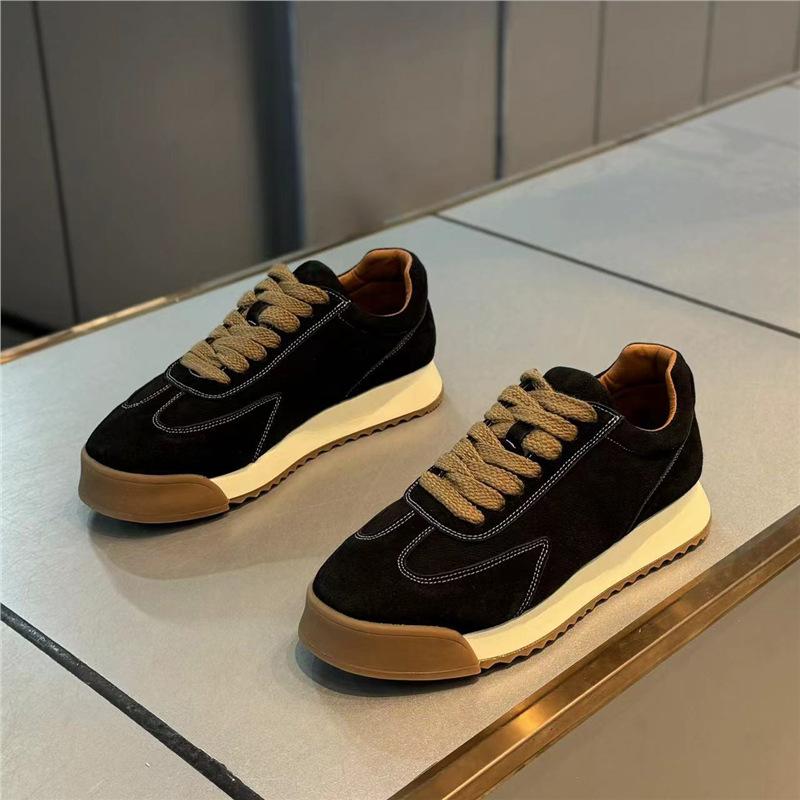 

Дышащие кожаные ретро туфли весна и осень новые однотонные break shoes bc 38
