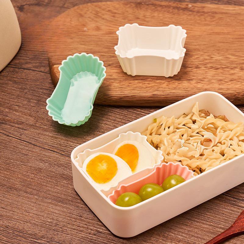Colorful Silicone Bento Divider Cup - Reusable Lunch Box Vegetable Separator
