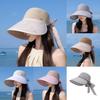 Summer Women Wide Brim Straw Hat With Sun Protection Breathable For Beach And Vacation