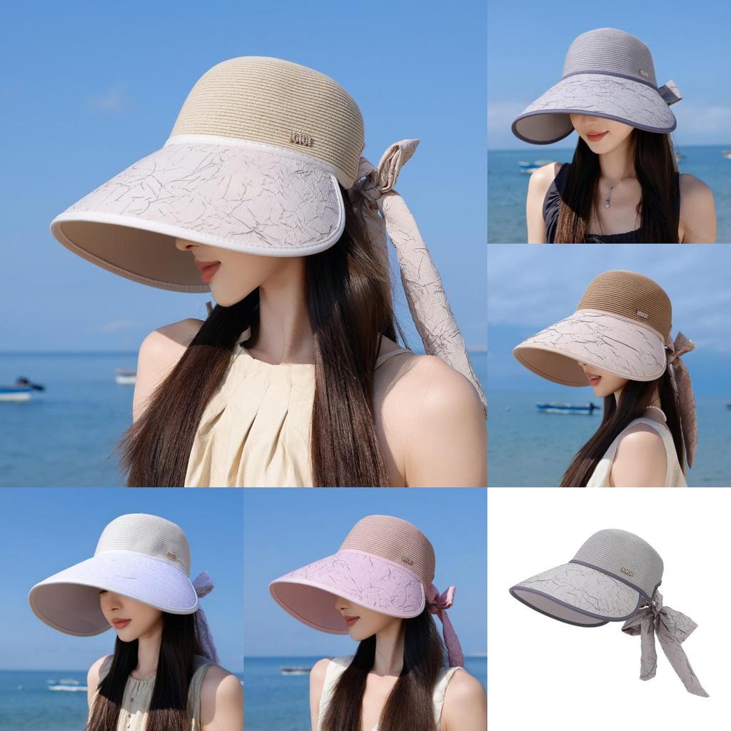 Ladies Fashion Sun Hat With Wide Brim And Breathable Polyester Material For Beach And Travel