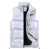 Men's Solid-color Zipper Vest, Men's And Women's Stand-up Collar Sleeveless Outdoor Casual Warm Vest Jacket