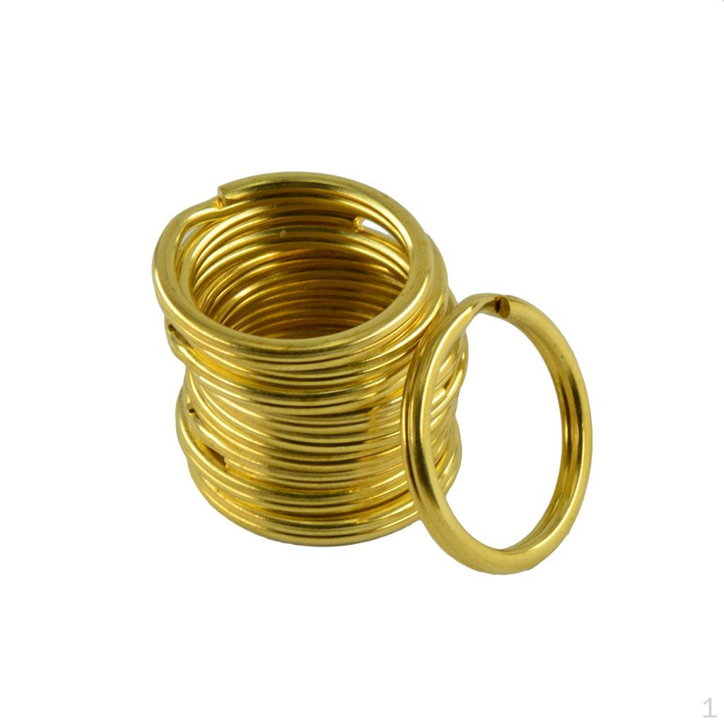 

10 Brass Key Chain Rings Round DIY Jewelry Clasps Hooks Findings 25/35mm 25mm