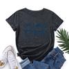 Penguin Cotton T-Shirt Short Sleeve Round Neck Women 2d Print Tops