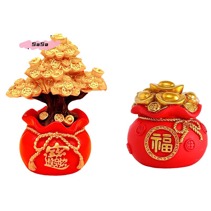 S-1Pc Chinese Feng Shui Money Tree Office Home Table Feng Shui Money Tree Cabinet Craft Plants Gift Stone Decorations Good Luck