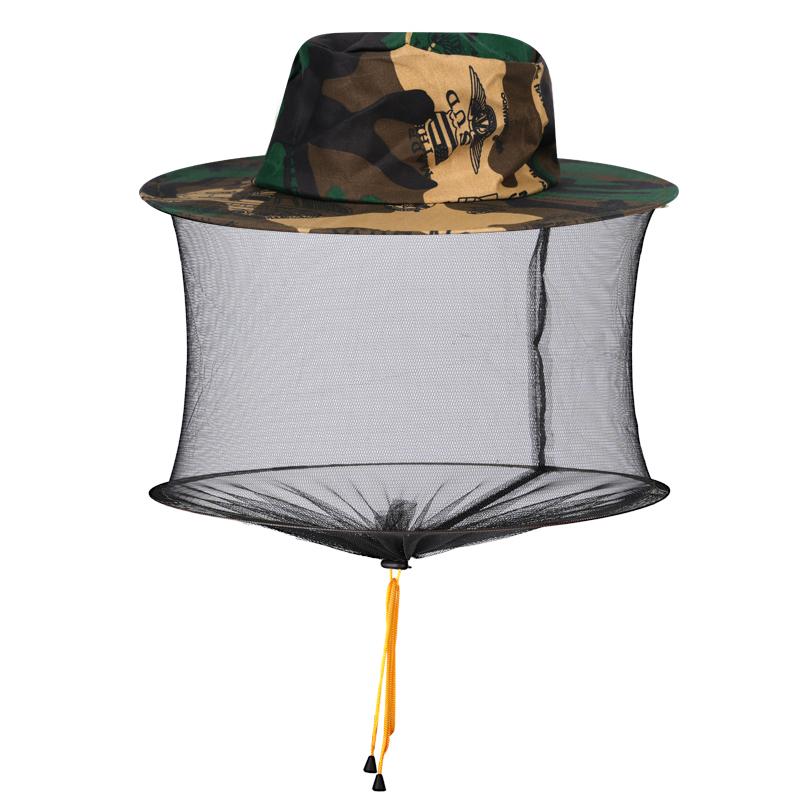 1pcs Bee Keeper Hat With Mosquito Net Prevent Beekeeping Protective Bee Insect Net Veil Hat Outdoor Sunshade Beekeeper Supplies