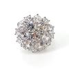 Exaggerated Personality Flower Full Diamond Ring Index Finger Femininity Trendy Ring Atmospheric Ring
