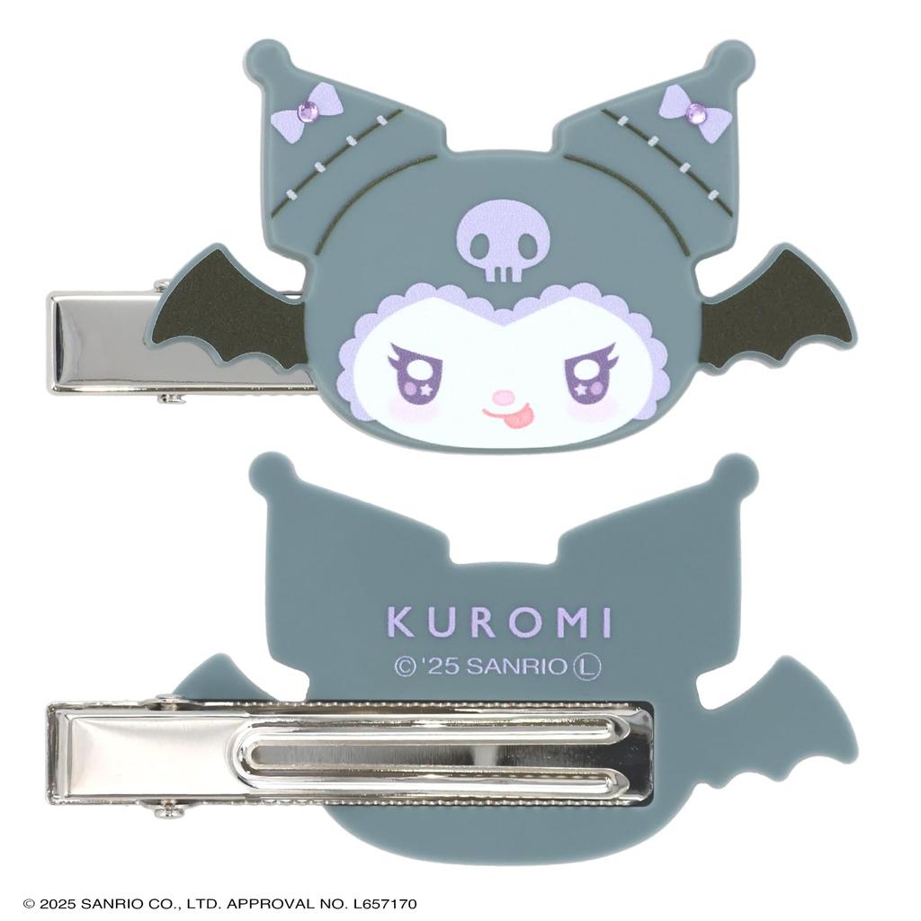 Shobido Sanrio Angel and Devil Series Hair Clips Limited Original Illustration SA56457 (2 pieces) <Kuromi>