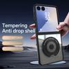Magnetic Ring Holder Kickstand Protective Phone Cover for Samsung Galaxy Z Flip 7 Shockproof Hybrid TPU PC Transparent Back Case
