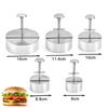 Stainless Steel Non-Stick Round Manual Hamburger Patty Maker Press Rice Pork Beef Ball Mold Adjusted Kitchen Tools Accessories