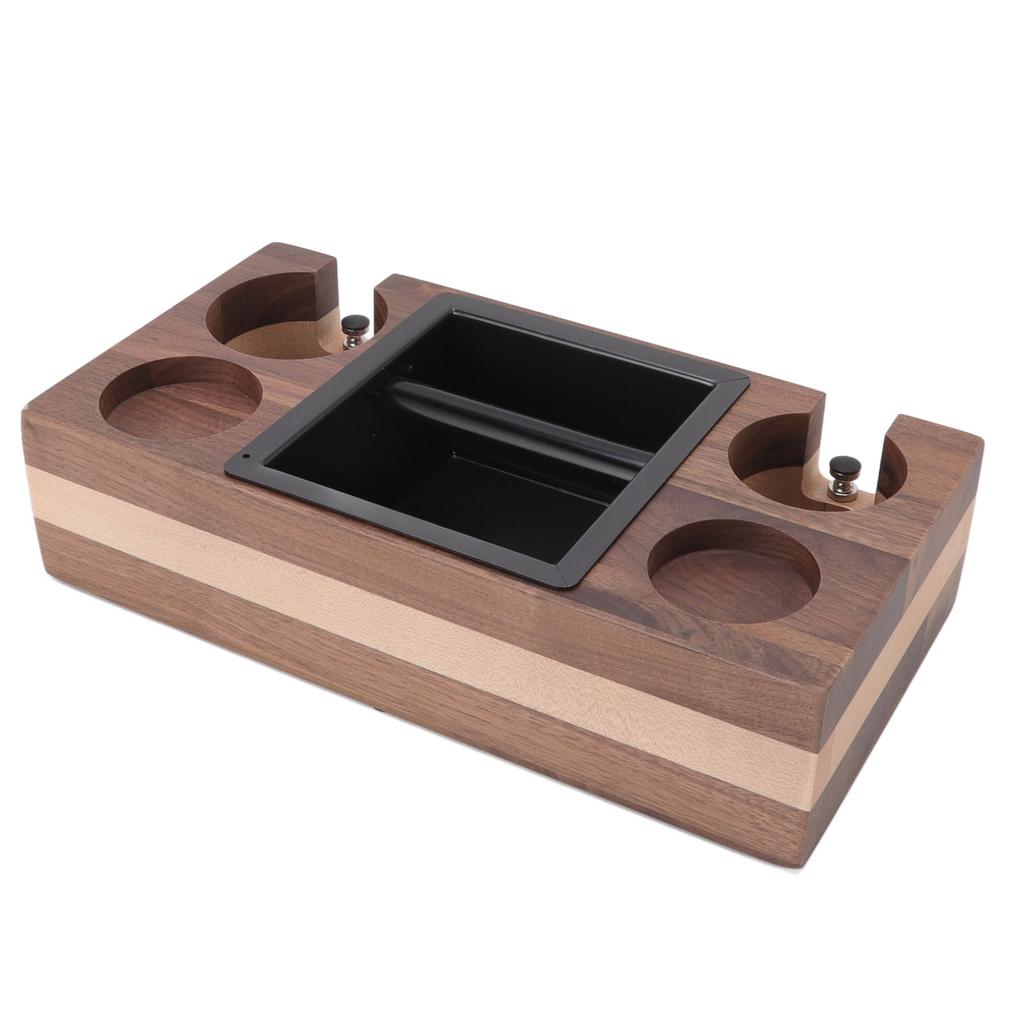 Coffee Knock Box Home Wood Splicing Coffee Filter Tamper Holder Coffee Knock Slag Storage Box Type