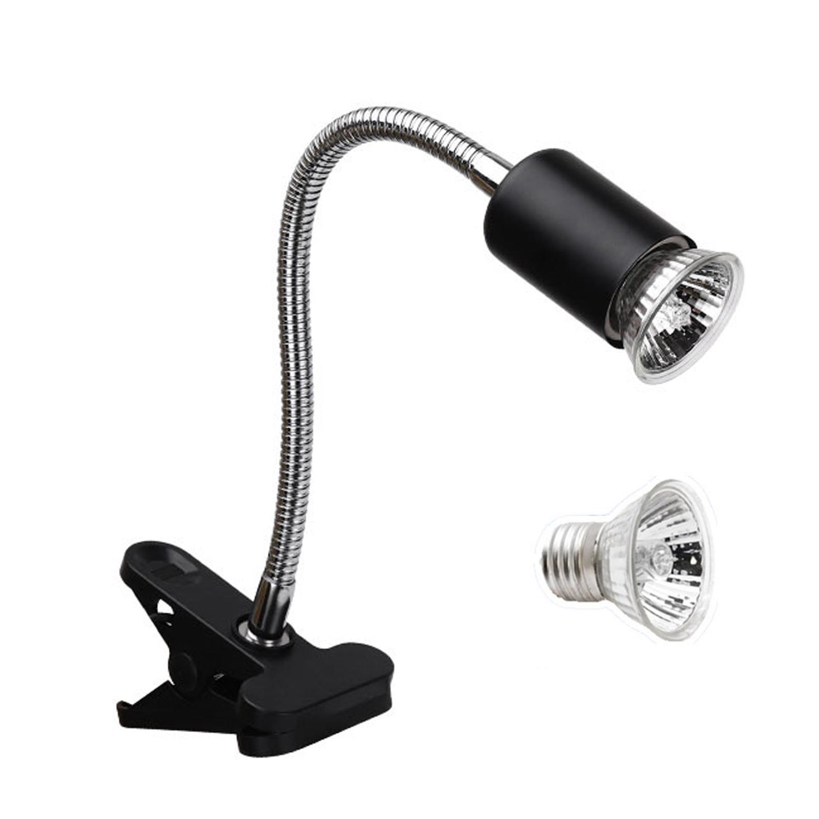 

75 Вт Нагревательная лампа для рептилий Черепаховая нагревательная лампа Нагреватель лампы для грения Регулируемый с зажимом для рептилий