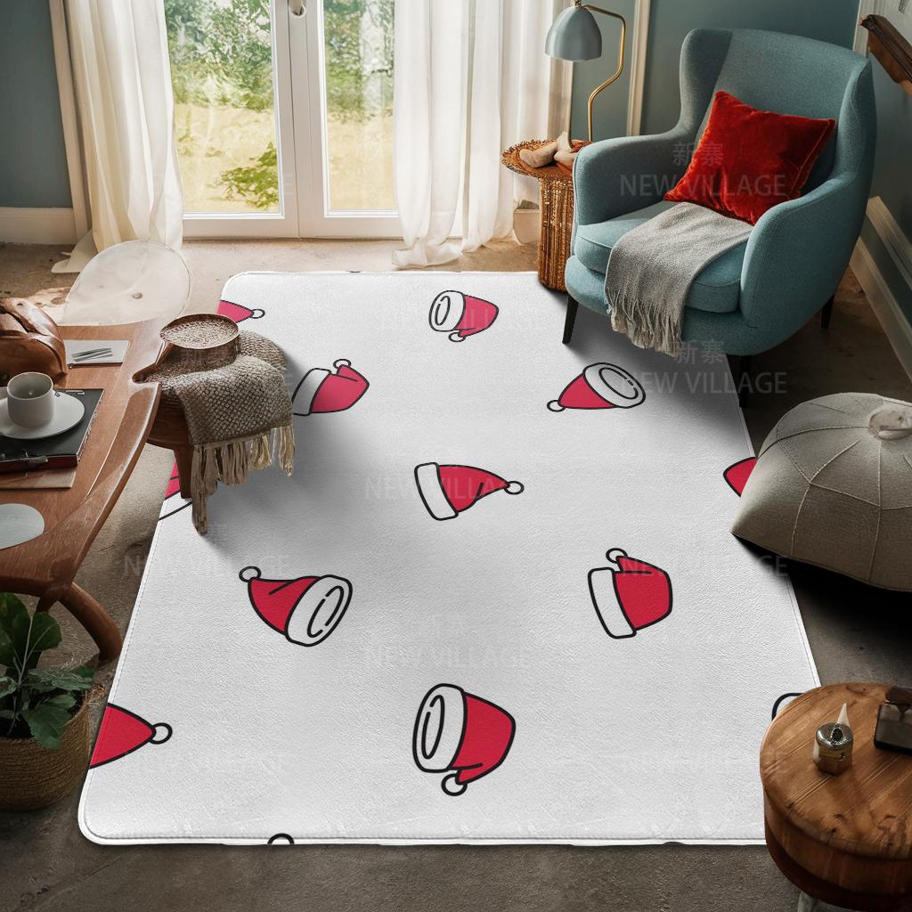 House Entrance Carpet Home Door Mat Living Room Bath Foot Bathroom Non-slip Water Absorption Rugs Bath Merry Christmas Winter