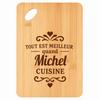 Planche À Découper - PLANETEE - Meilleur Quand Michel - Bambou - 30x20x1 Cm - Trou 24 Mm