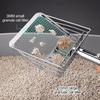 Ergonomic Handle Pet Waste Shovel Stainless Steel Mesh Litter Box Scooper  Litter Tray