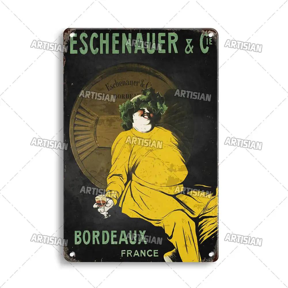 ARTISAN Retro Wein Metallschild Dekoposter Alkohol Wand Metall Blechschild Werbung Wanddeko Man Cave Club Metallplakette