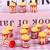 10Pcs Dollhouse Miniature Simulation Popcorn Bucket Model Micro Landscape Ornaments Doll House Accessories Kids Pretend Toy Gift