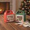 5pcs Clear Window Christmas Gift Box Christmas Gift Wrapping Box  For Christmas Parties Gift