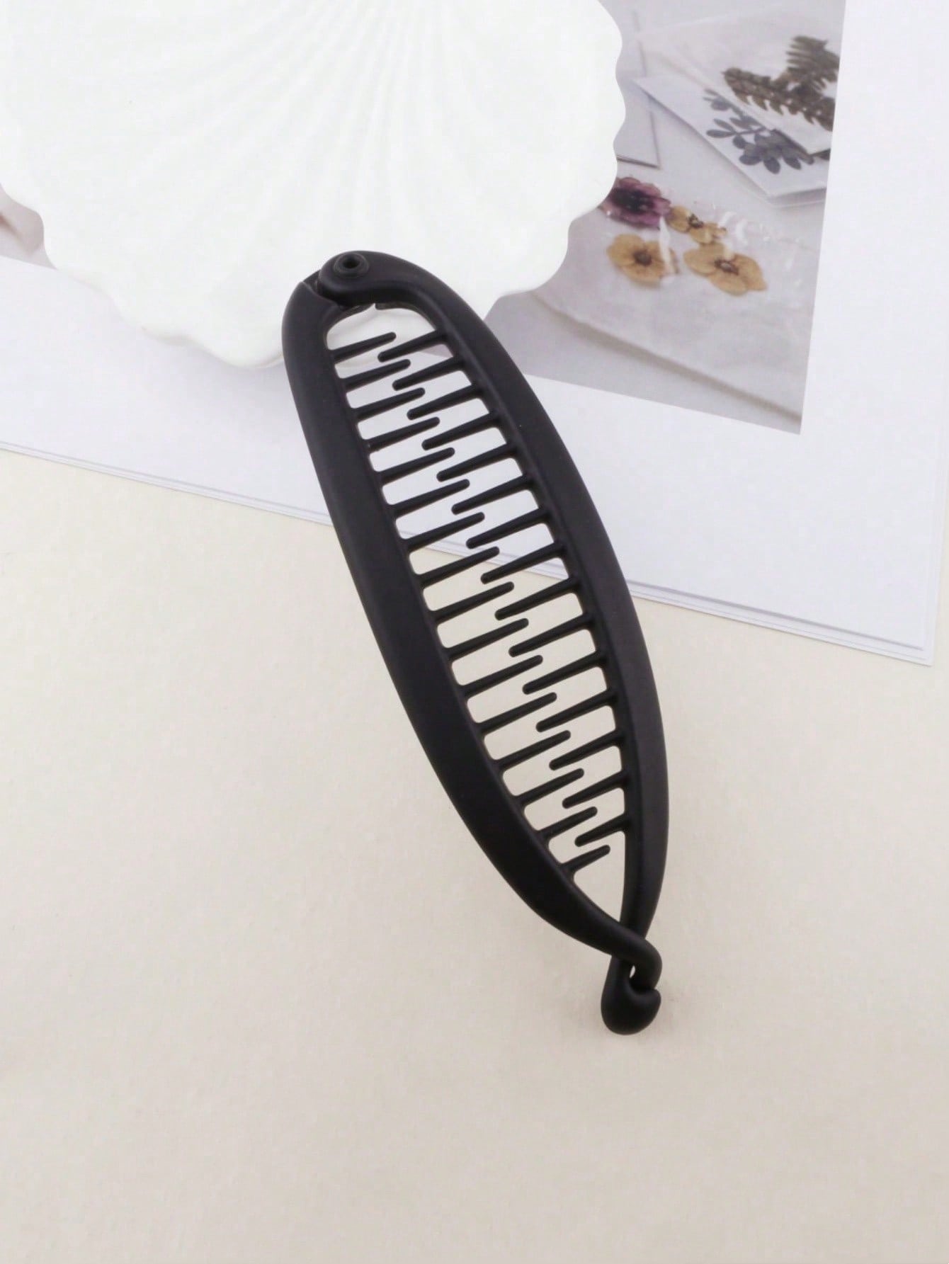 Large Hair Volume Amber Banana Clip Ponytail Clip French Elegant High Skull Top Hair Clip Twist Clip