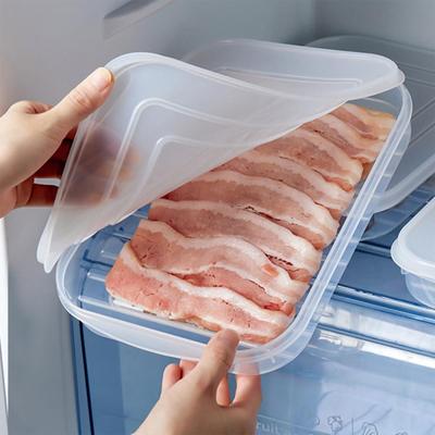 Kunststoff-Aufbewahrungsbehälter mit Deckel, luftdichter Aufbewahrungsbehälter für Aufschnitt, Käse, Fleisch, Lebensmittel für Kühlschränke, Gefrierschränke, Lunchboxen und Keksdosen