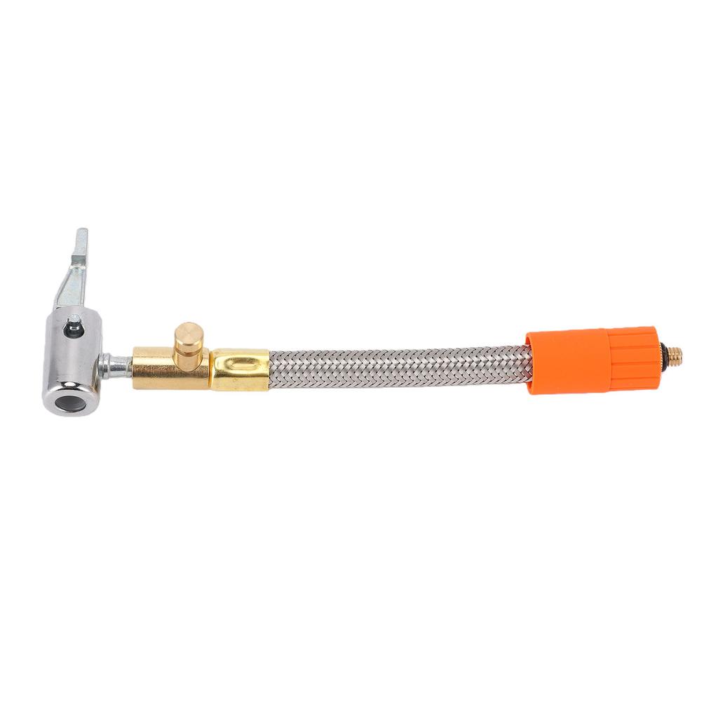 Tire Inflator Hose Adapter 7in Stainless Steel M6 Thread Tire Inflator Replacement Hose for Cars Motocycles Bikes