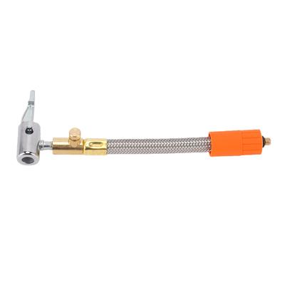 Tire Inflator Hose Adapter 7in Stainless Steel M6 Thread Tire Inflator Replacement Hose for Cars Motocycles Bikes