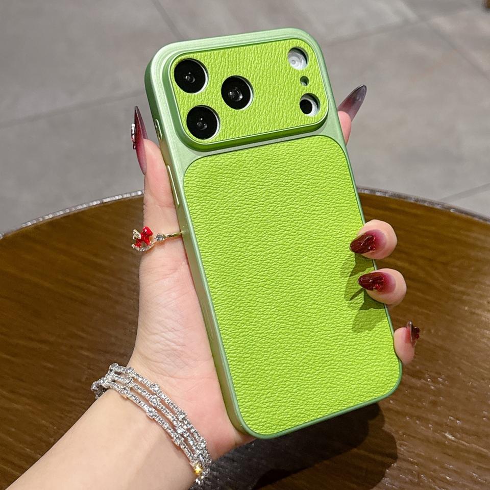 Süßes Leder Handyhülle Für Für Iphone 17 Air 13 14 1 16 17 Pro Max 16Pro 17Pro Offiziell Großes Fenster Stoßfest Schutzhülle