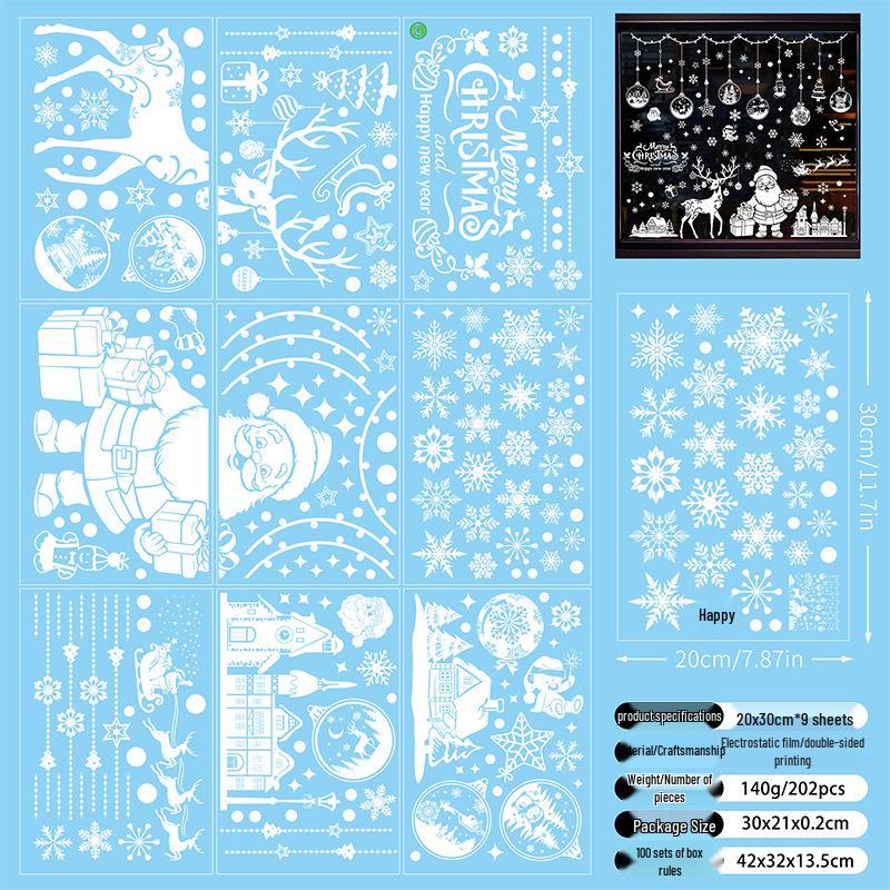 3D Weihnachts-Schnee-Bär Fensteraufkleber - Niedliche Eis- und Schnee-Bär Aufkleber für Glas