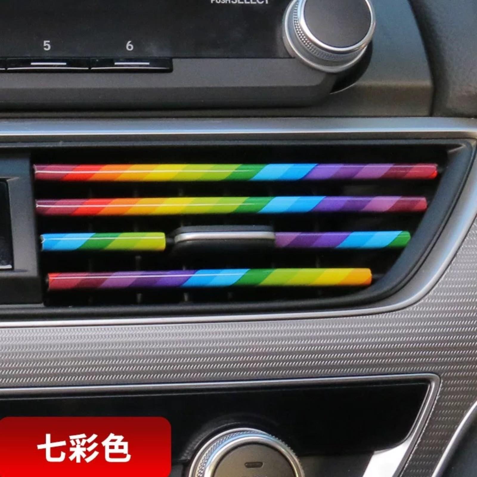 

Автомобильная декоративная полоса для воздуховодов, центральная решетка, клипсовая полоса, U-образная гальваническая яркая полоса, хромированная отделка кондиционера One Size