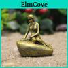 Mermaid Resin Sculpture With Copper Finish For Home Decor And Giftgiving