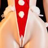 Women's Christmas Sexy Bunny Red Bodysuit Bow Tie Decoration Underwear Deep V Hollow Backless Sexy Christmas Gift Lingerie Set