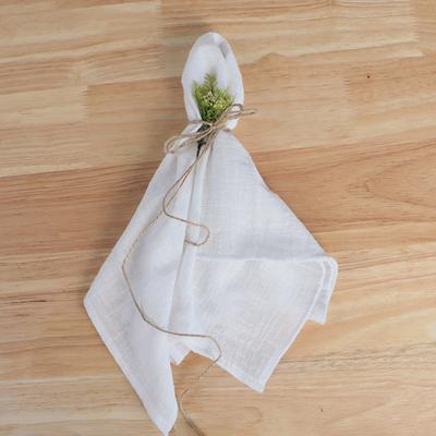 4 adet 40X40CM Retro Dokulu Pamuk %100 Gazlı Bez Tekrar Kullanılabilir Peçete, Kişiselleştirilmiş Yemek Masası Rustik Düğün Dekoru, Mutfak Amerikan Servisleri