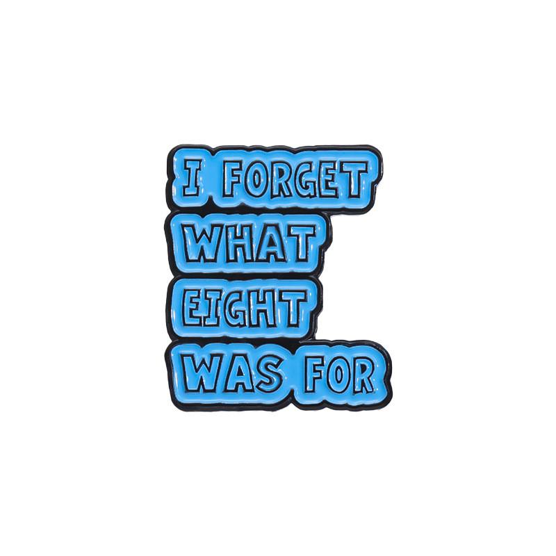Phrase Artistic English Brooch In Vibrant Blue Enamel Fashionable And Multifunctional Accessory All For