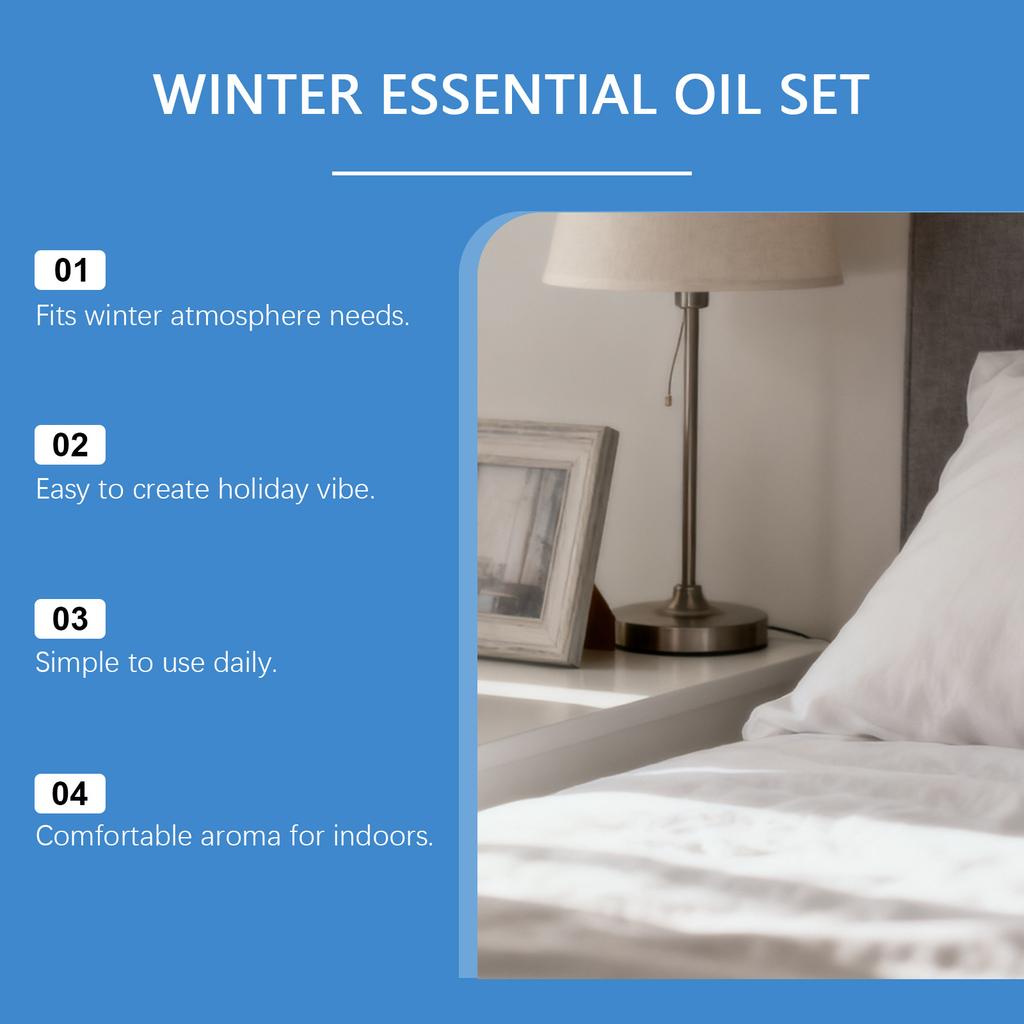 Festivalová sada sér a olejů, Difuzér na sérum a olej, Vánoční aromaterapie, Aromaterapeutické sady, 10ml*6ks