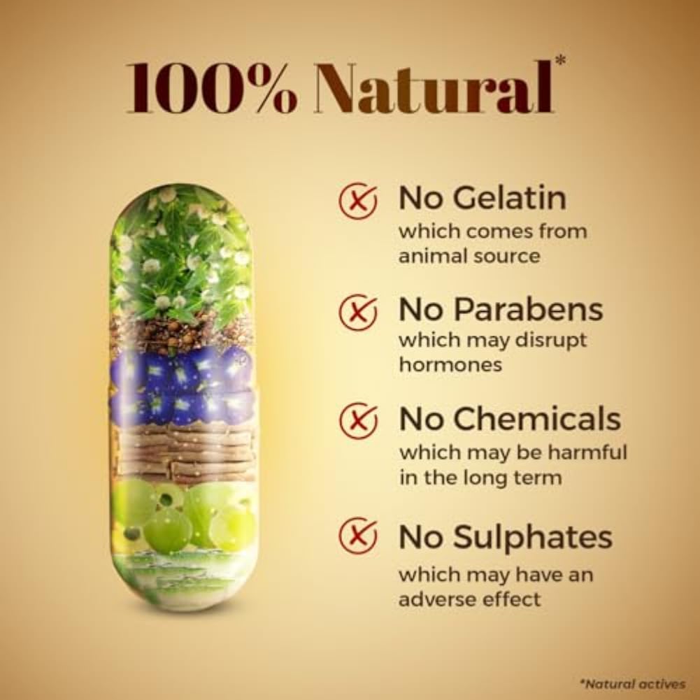 Zandu Hair Growth Ayurvedic Capsules 60 Capsules Pack Of 1 For Stronger Fuller Looking Hair Daily Hair Care Supplement For Men Women