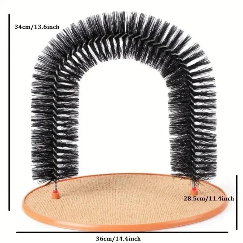 Friction Toy Cat Interactive Scratching Arch Pet Brush Care Belt Massage Removable Grooming Cat Accessories Massage Gear