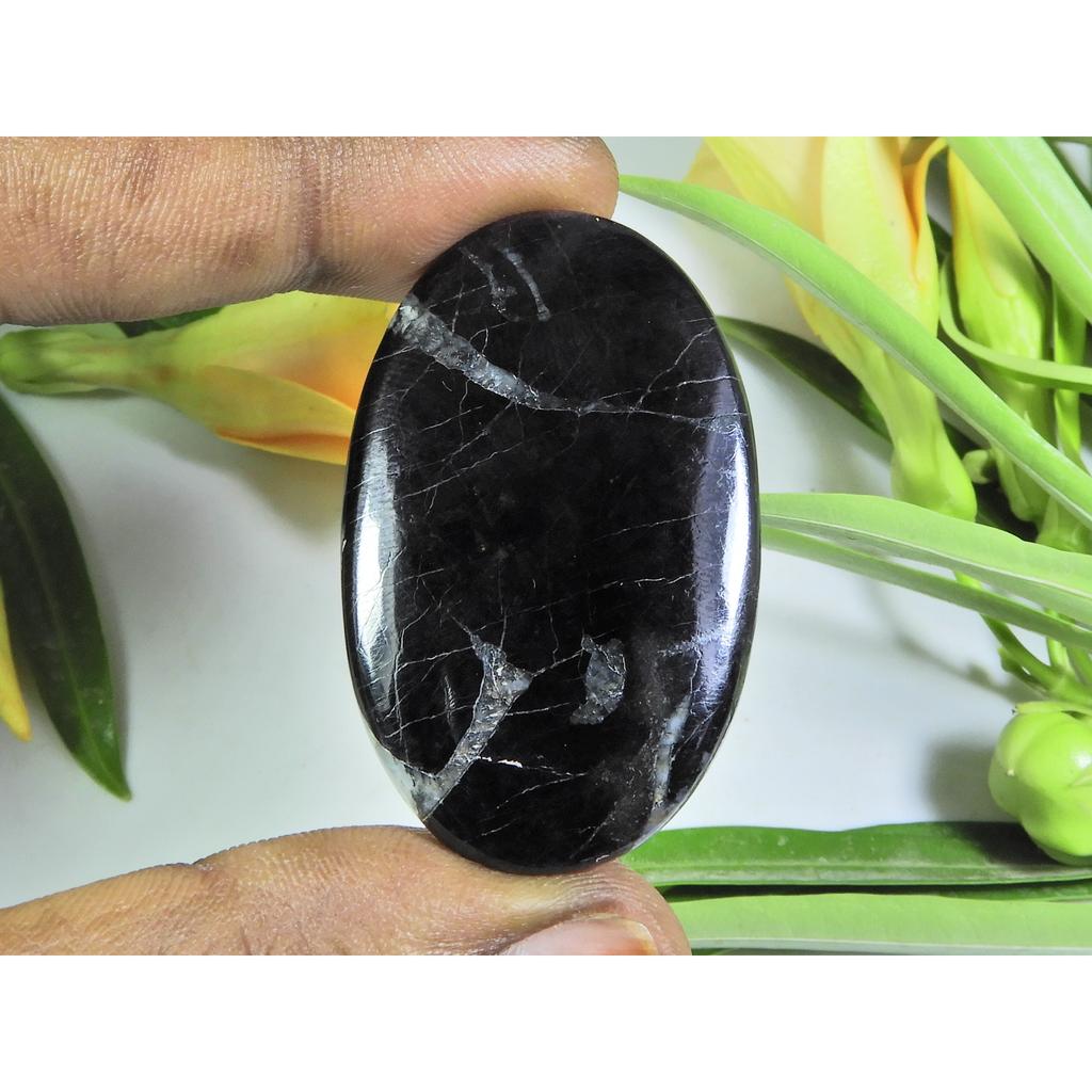 93Cts. Natural Purpurite Oval Cabochon Loose Jewelry Gemstone 29X46X05MM B-234