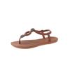 One-word sandals women's summer new fashion casual flip-flops flat-bottomed slippers open-toed beach can be worn outside
