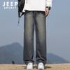 JEEP SPIRIT Men's Retro Loose Straight Leg Jeans