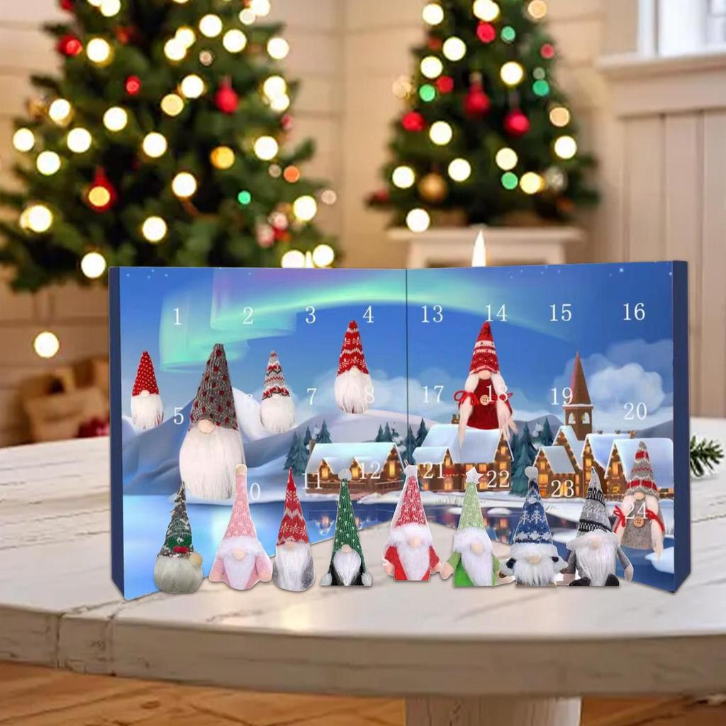 24 Days countdown To Christmas gnome Dolls advent calendar surprise Gift Box to welcome Christmas for Teen Kids Toddler Girl