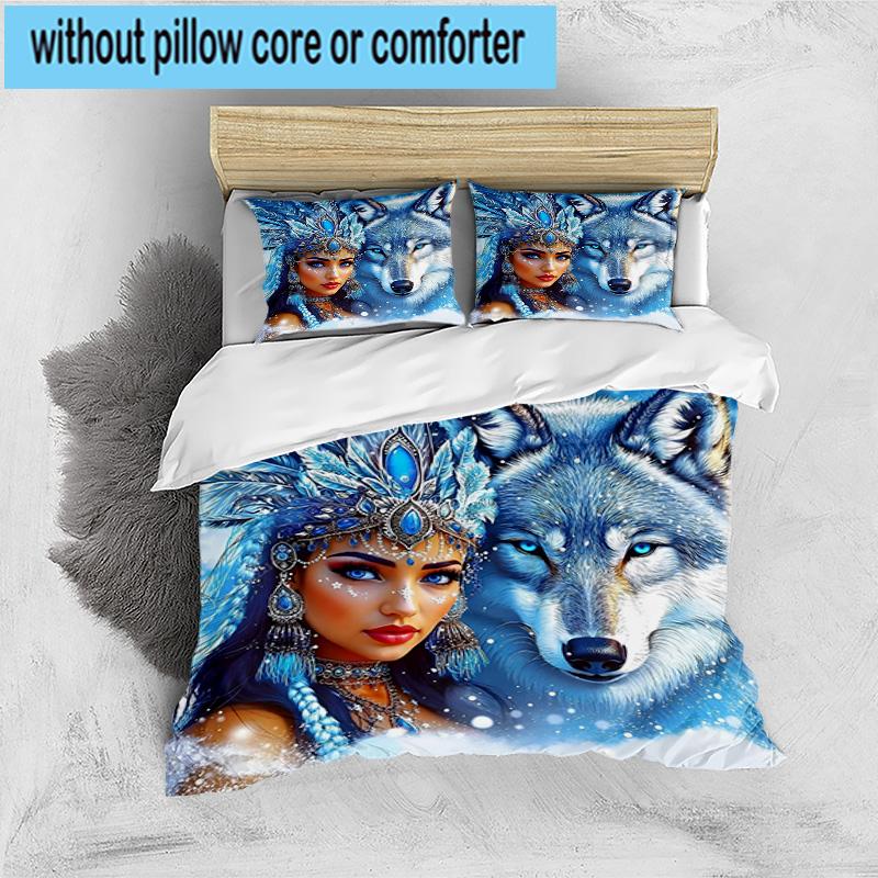Dragon Queen's Majesty 3pcs Bedding,Including 1pc Duvet Cover And 2pcs Pillowcases Perfect for Christmas,Ideal for Bedroom, Dormitory