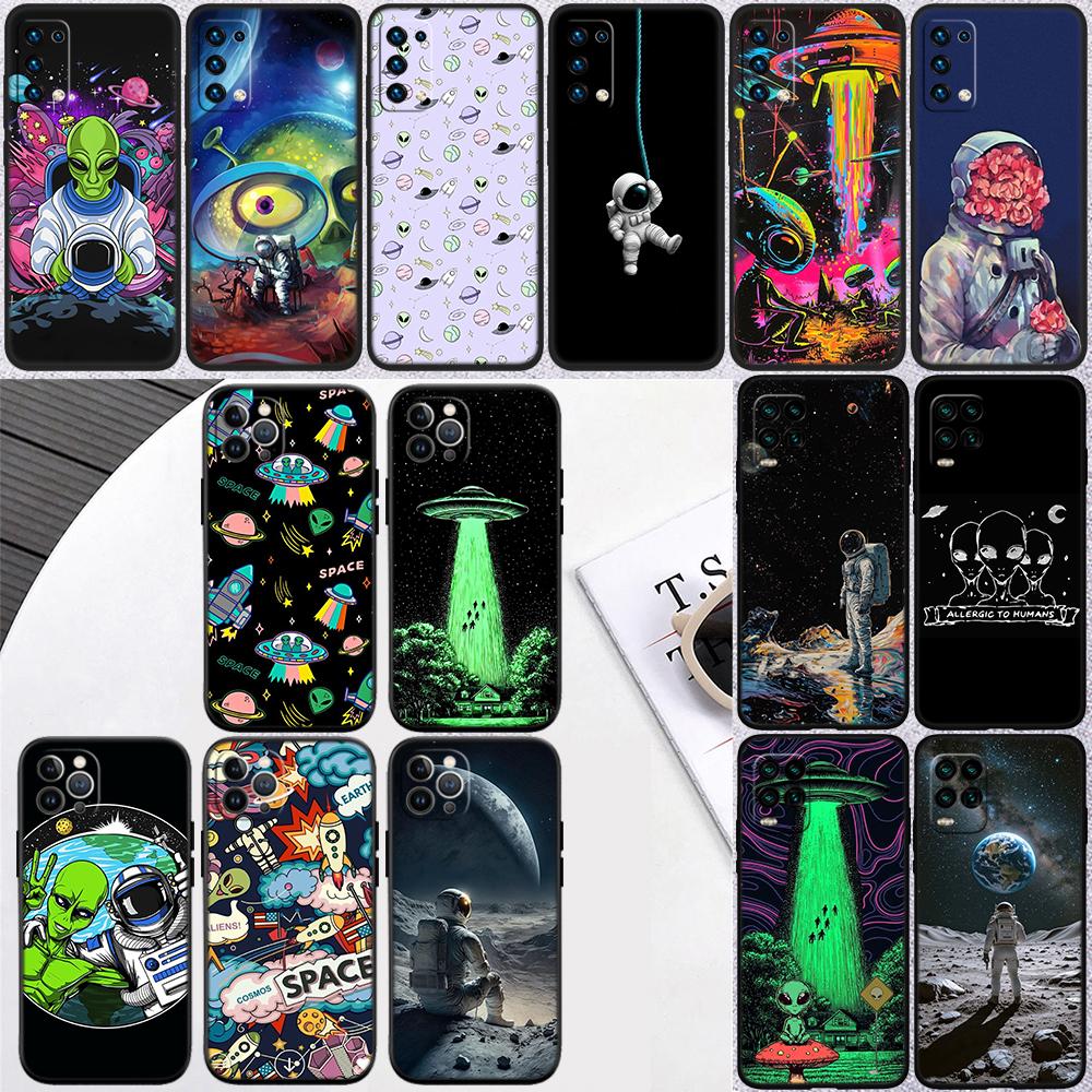 Astronaut Space Alien UFO New High-End Cover Phone Case for iPhone SE XS XR 17 16E 12 11 Pro Max Mini Air